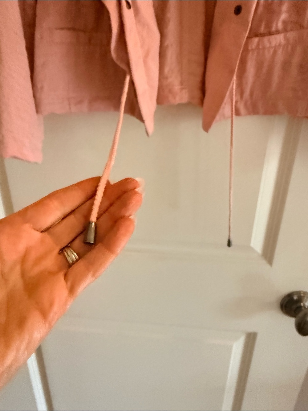 Elle Blush Pink Ruffle-Front Utility Jacket - Picture 5 of 5